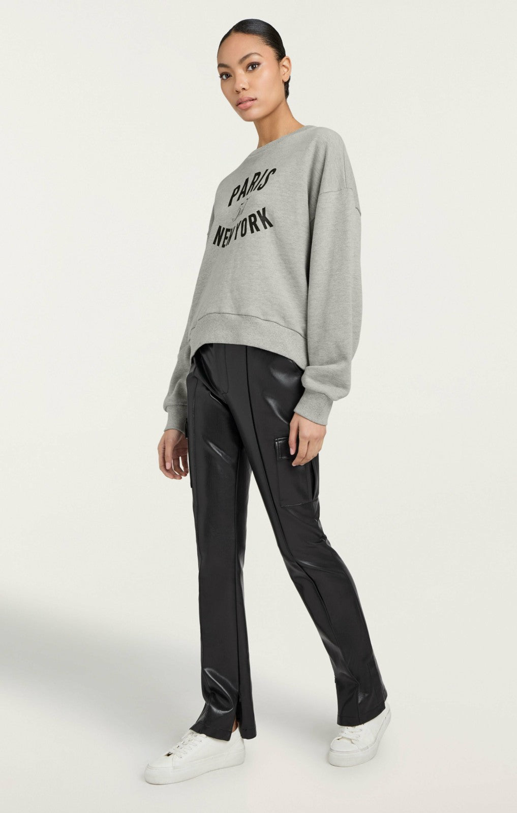 Paris New York Brandy Pullover Heather Grey/Black