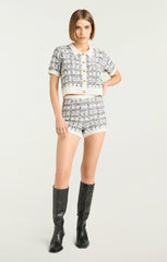 Adalee Shorts Black/White