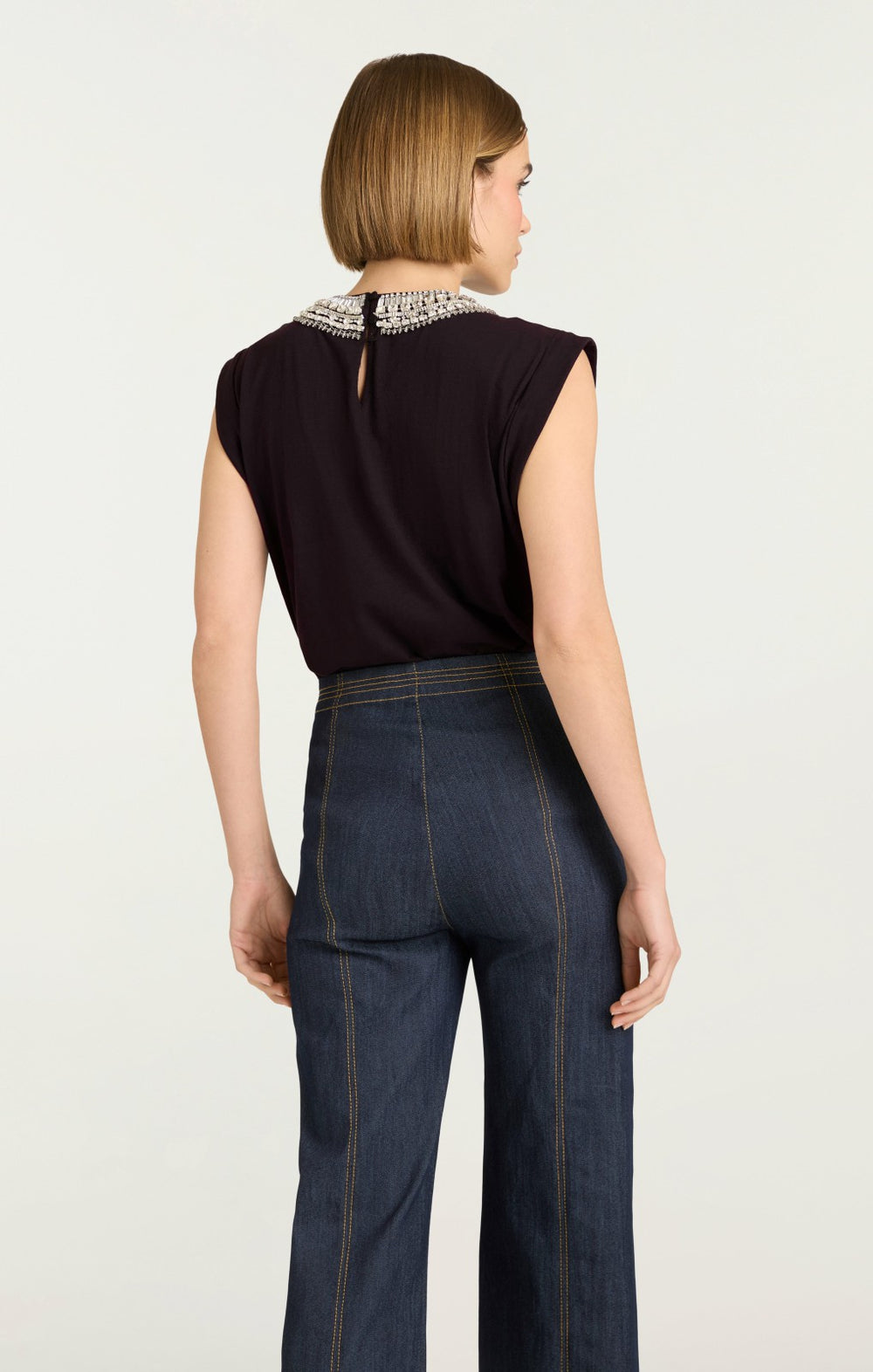 Layered Necklace Bella Tee Black