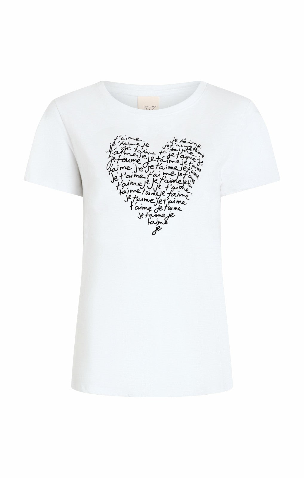 Je T'aime Heart Tee White/Black