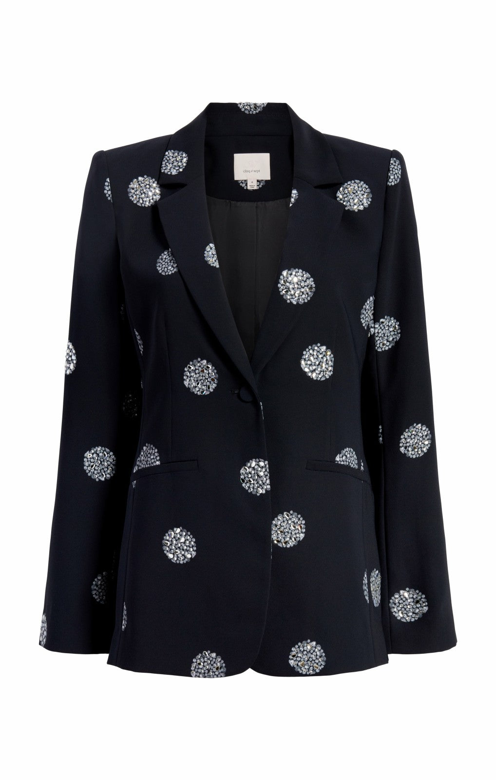 Crystal Dot Karlie Blazer Black/Silver