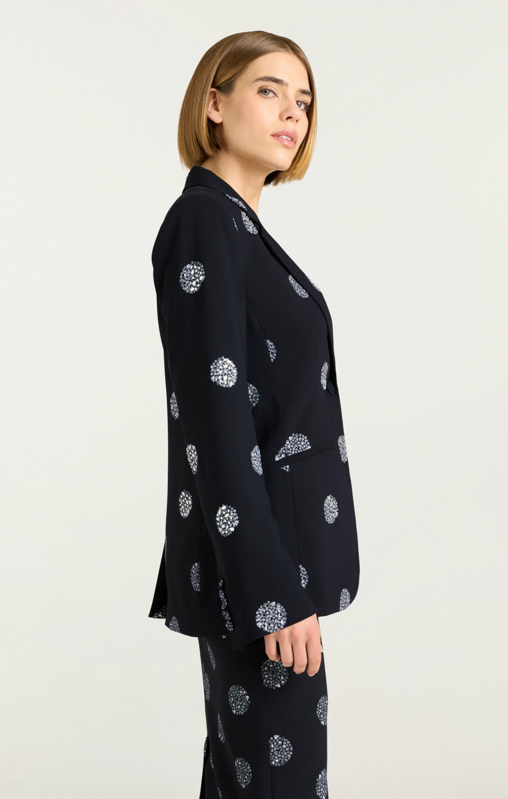 Crystal Dot Karlie Blazer Black/Silver