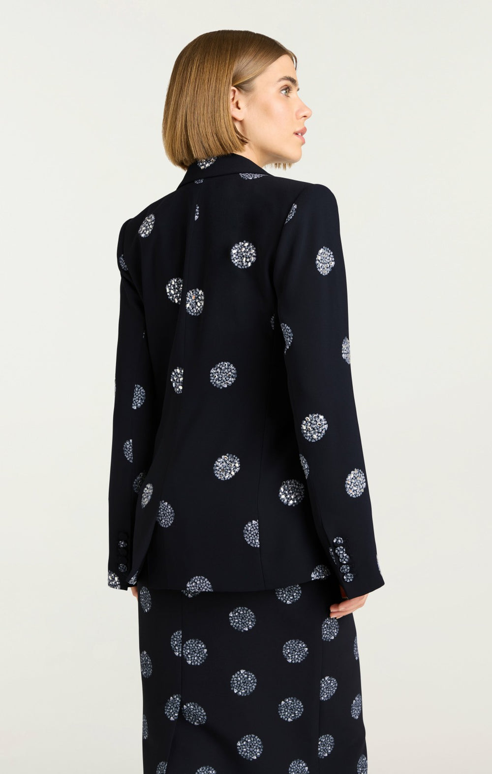 Crystal Dot Karlie Blazer Black/Silver