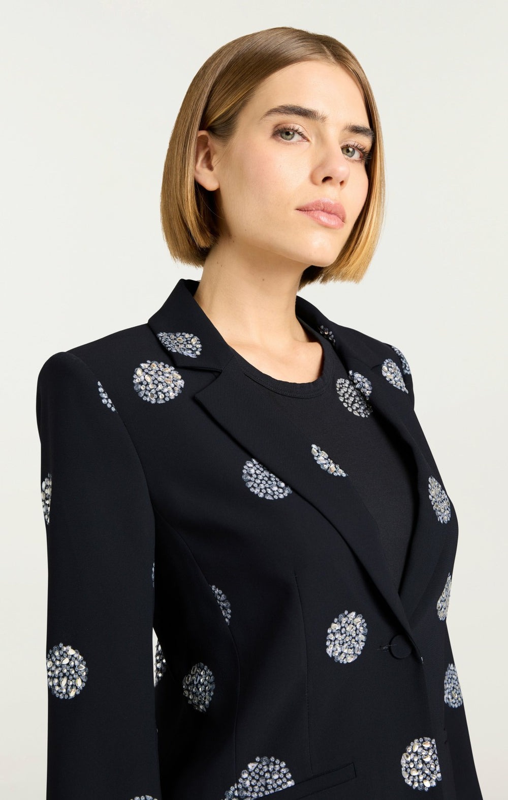 Crystal Dot Karlie Blazer Black/Silver