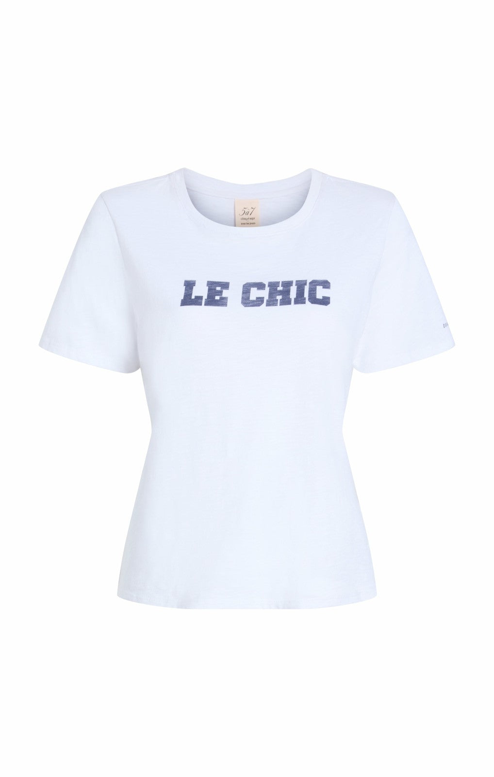 Le Chic Shrunken Tee White/Navy