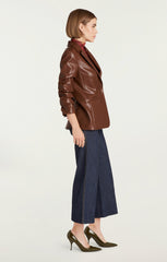 Vegan Leather Kylie Blazer Espresso