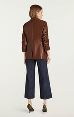 Vegan Leather Kylie Blazer Espresso
