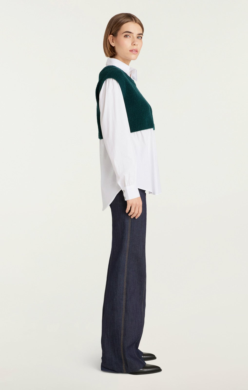 Alden Pullover Green Onyx/White