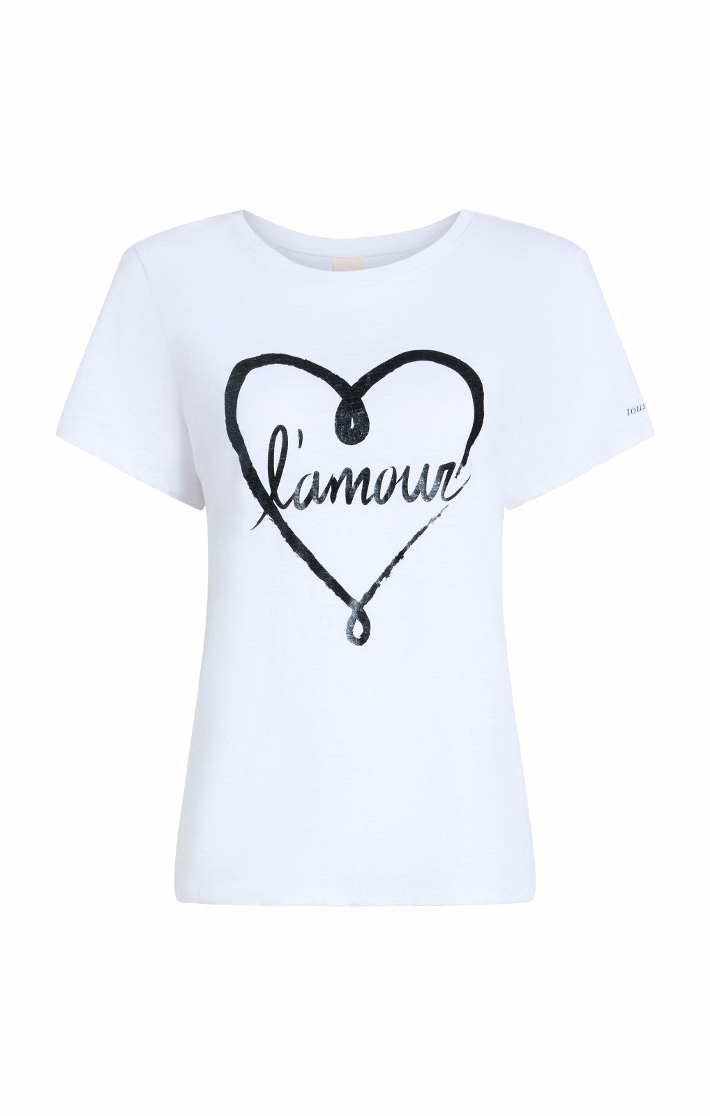 Doodled L'amour Tee White/Black