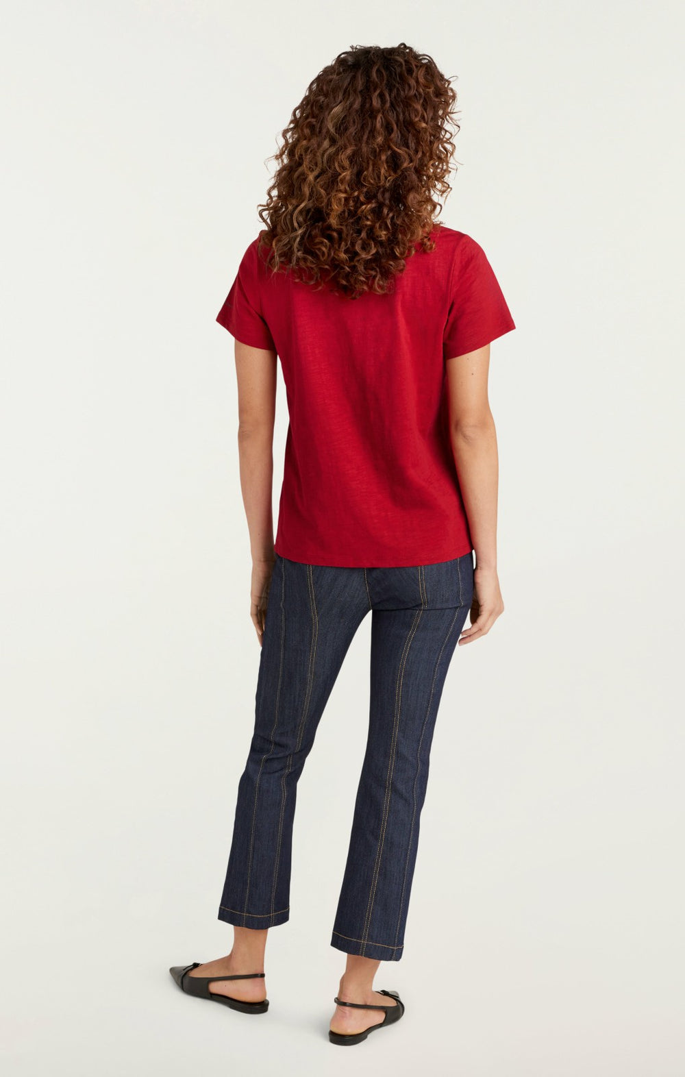 Toweled L'amour Shrunken Tee Rosewood/Navy