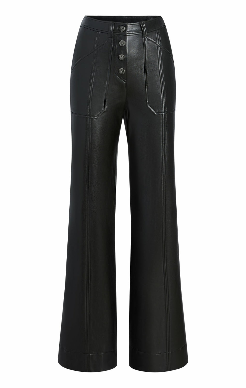 Vegan Leather Long Benji Pant Black