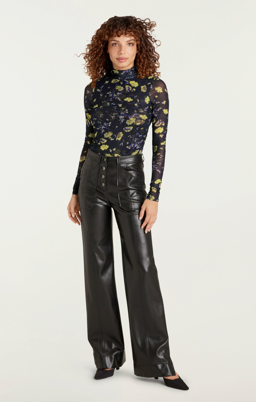 Vegan Leather Long Benji Pant Black