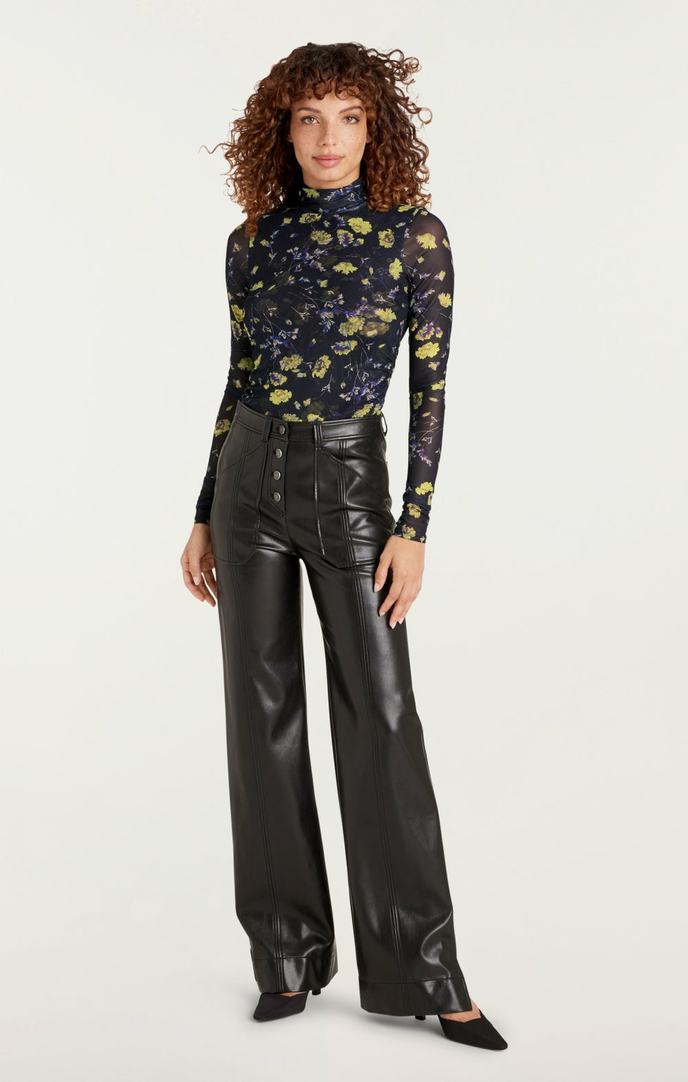 Vegan Leather Long Benji Pant Black