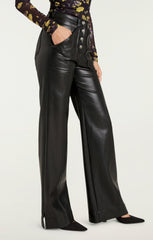 Vegan Leather Long Benji Pant Black