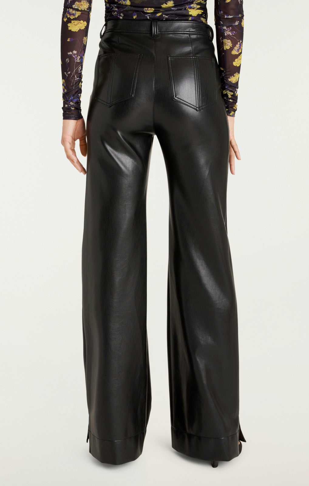 Vegan Leather Long Benji Pant Black