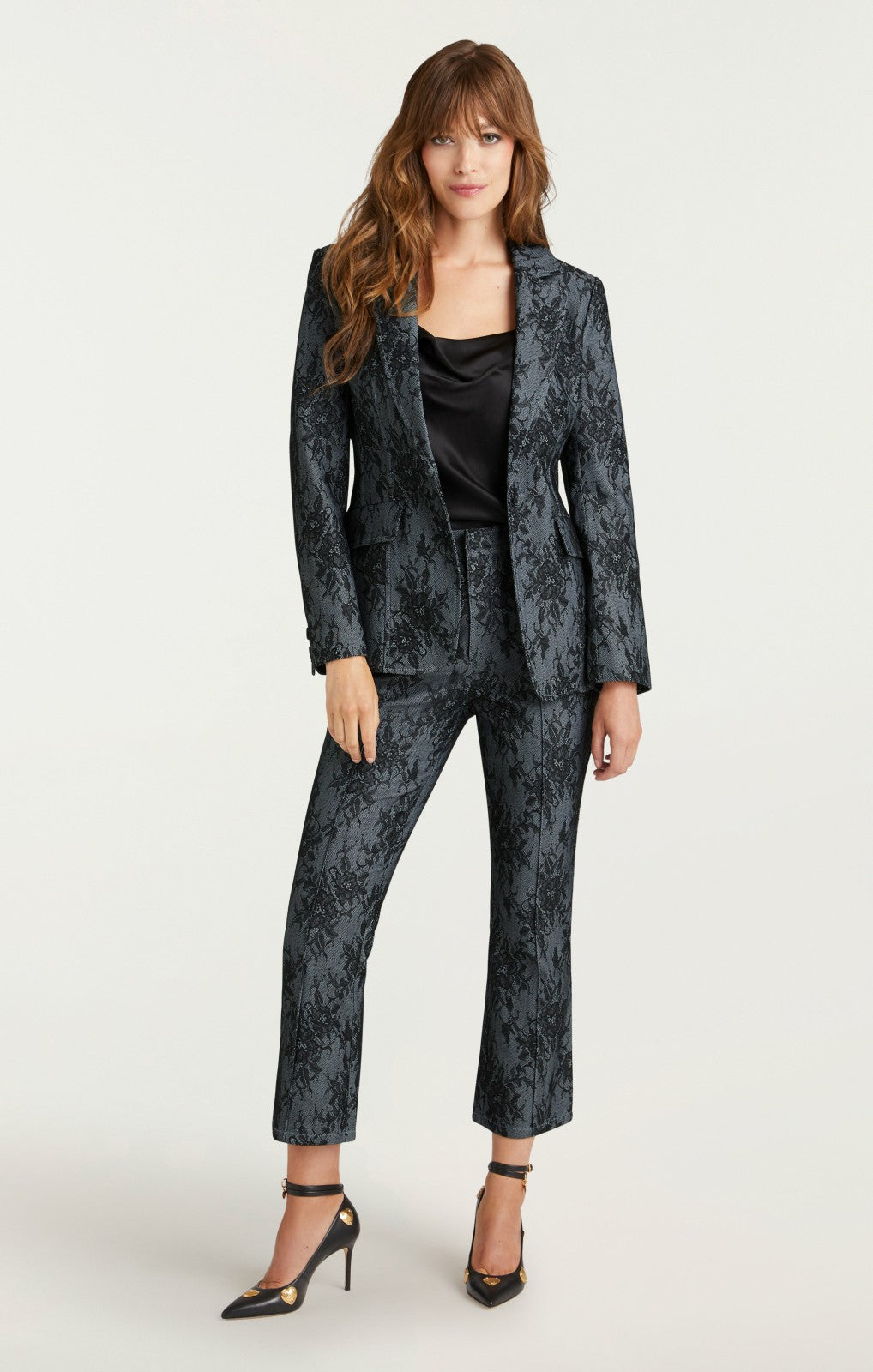 Bonded Lace Sallie Blazer Light Indigo/Black