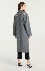 Crystal Ivy Gravis Coat Heather Grey