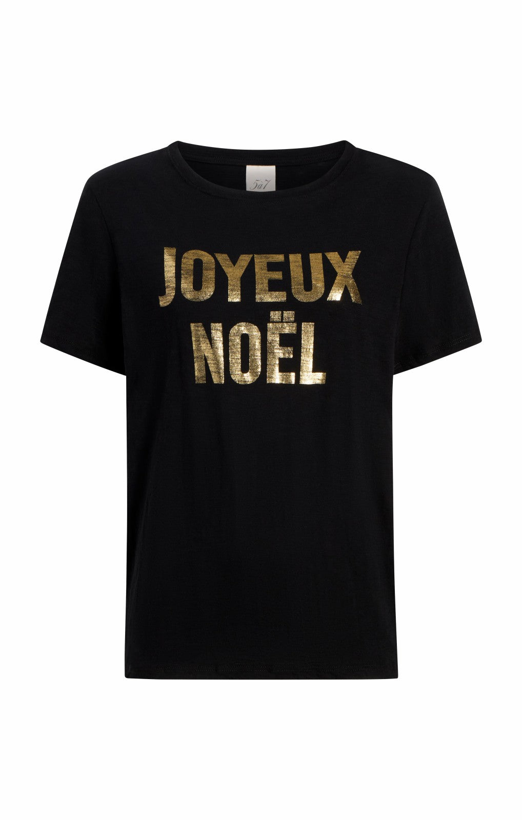 Foiled Joyeux Noel Tee Black/Gold