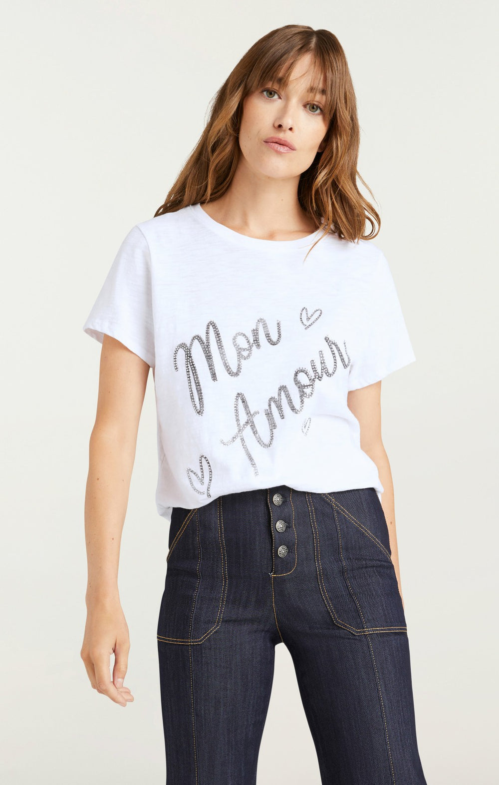 Heatset Mon Amour Tee White/Black