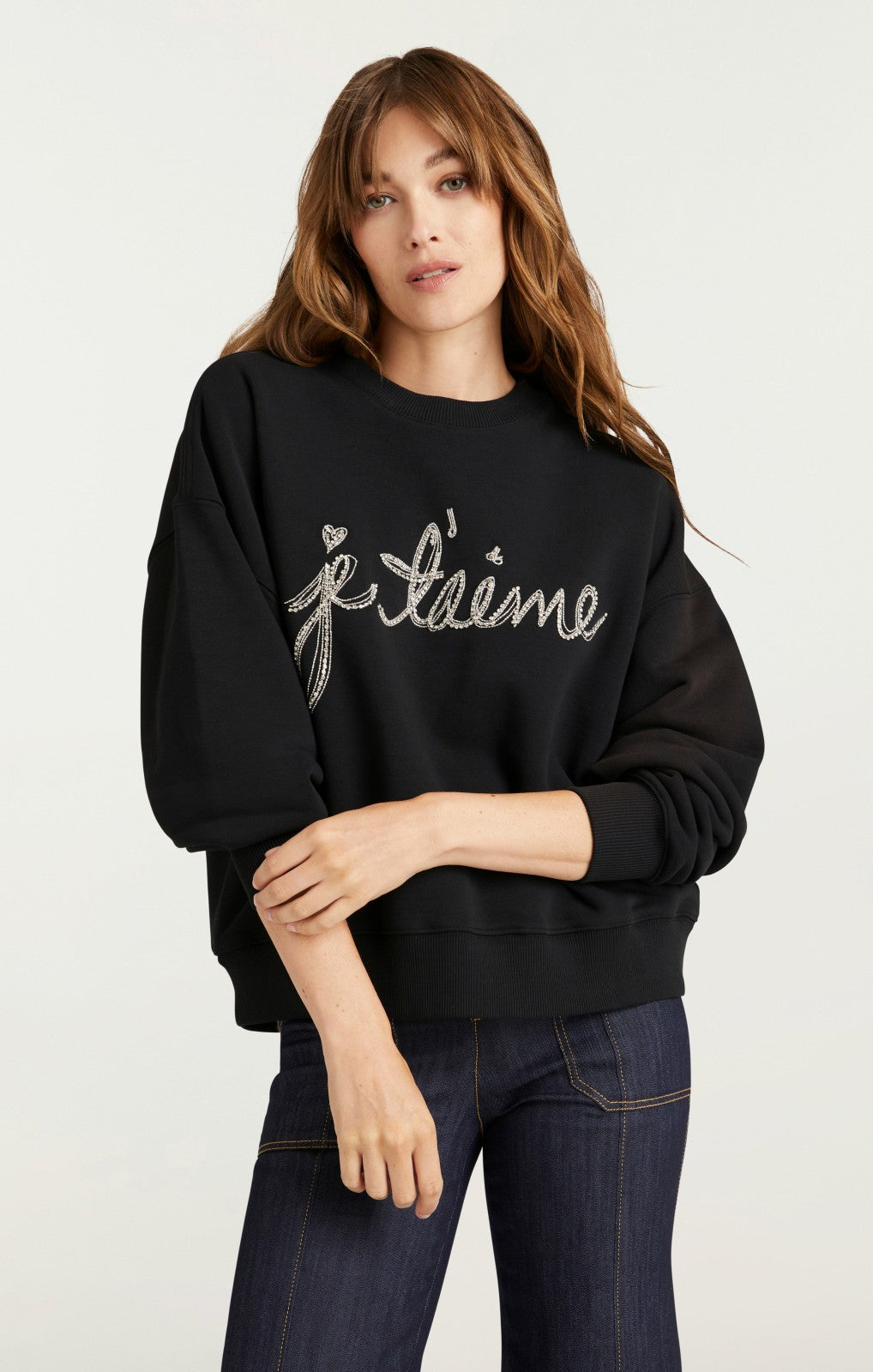 Je T'aime Chain Brandy Pullover Black