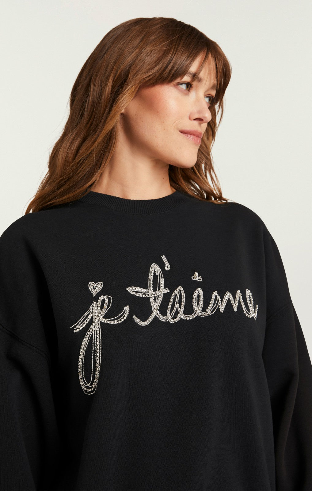 Je T'aime Chain Brandy Pullover Black