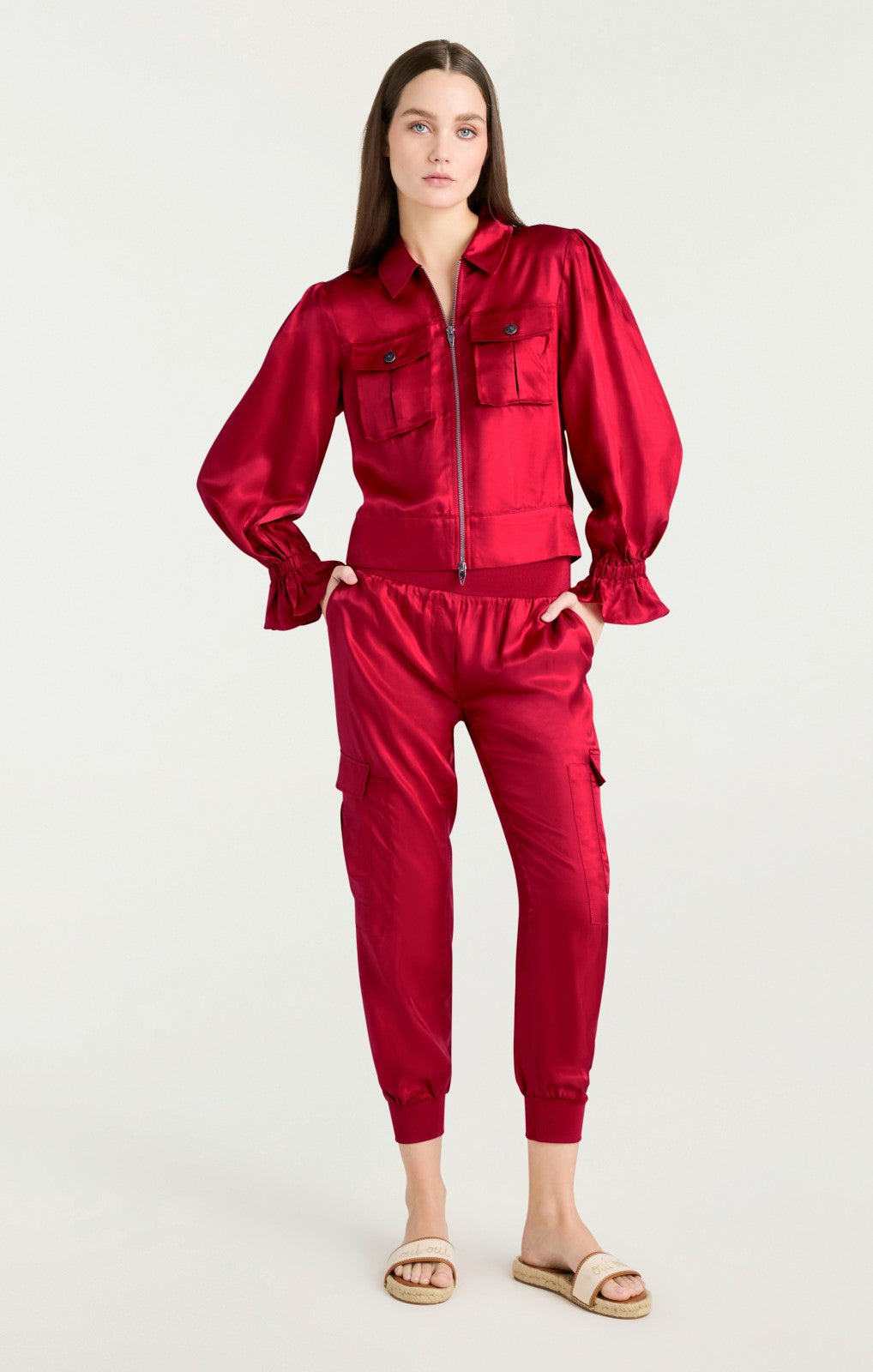 Long Sleeve Holly Jacket Red Currant