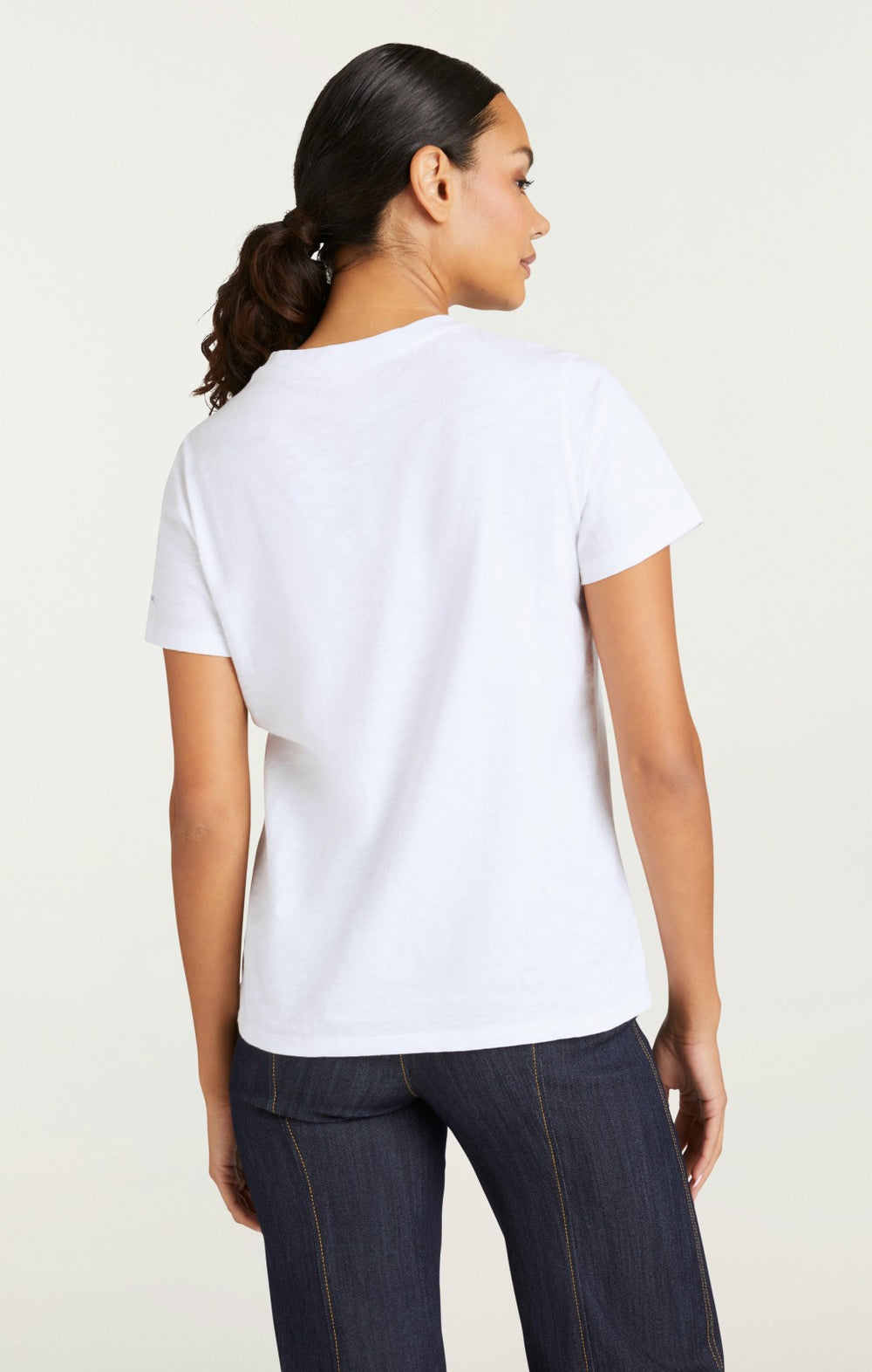 Metallic Leather Je T'aime Tee White/Gold