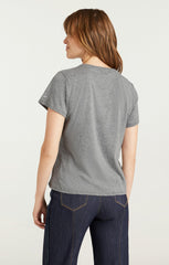 Paris Please Tee Heather Grey/White