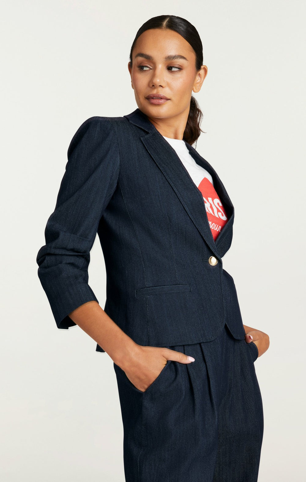 Petit Denim Khloe Blazer Indigo