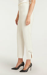 Rhinestone Pin Cropped Kerry Pant Ivory
