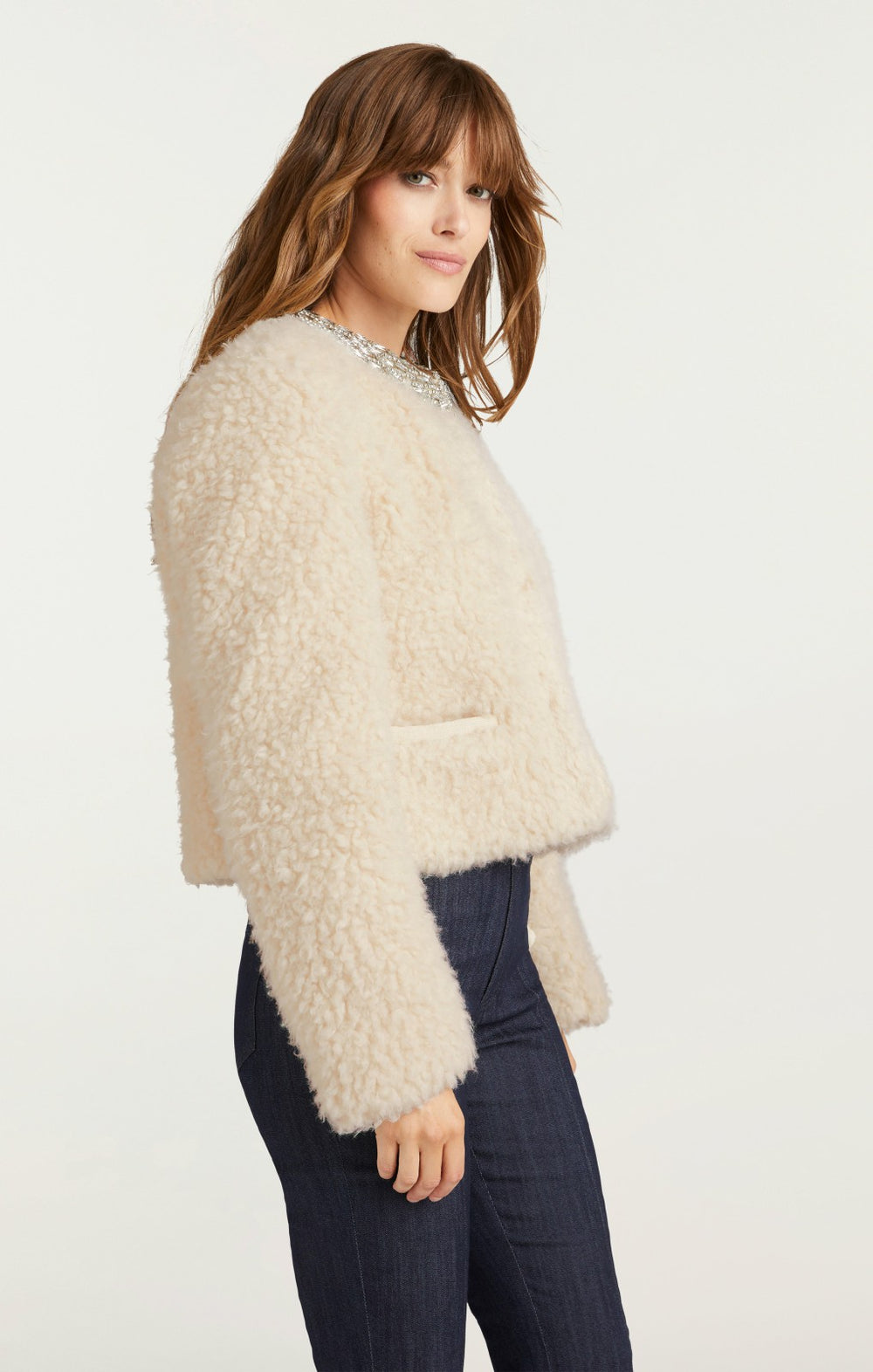Shearling Christie Jacket Ivory
