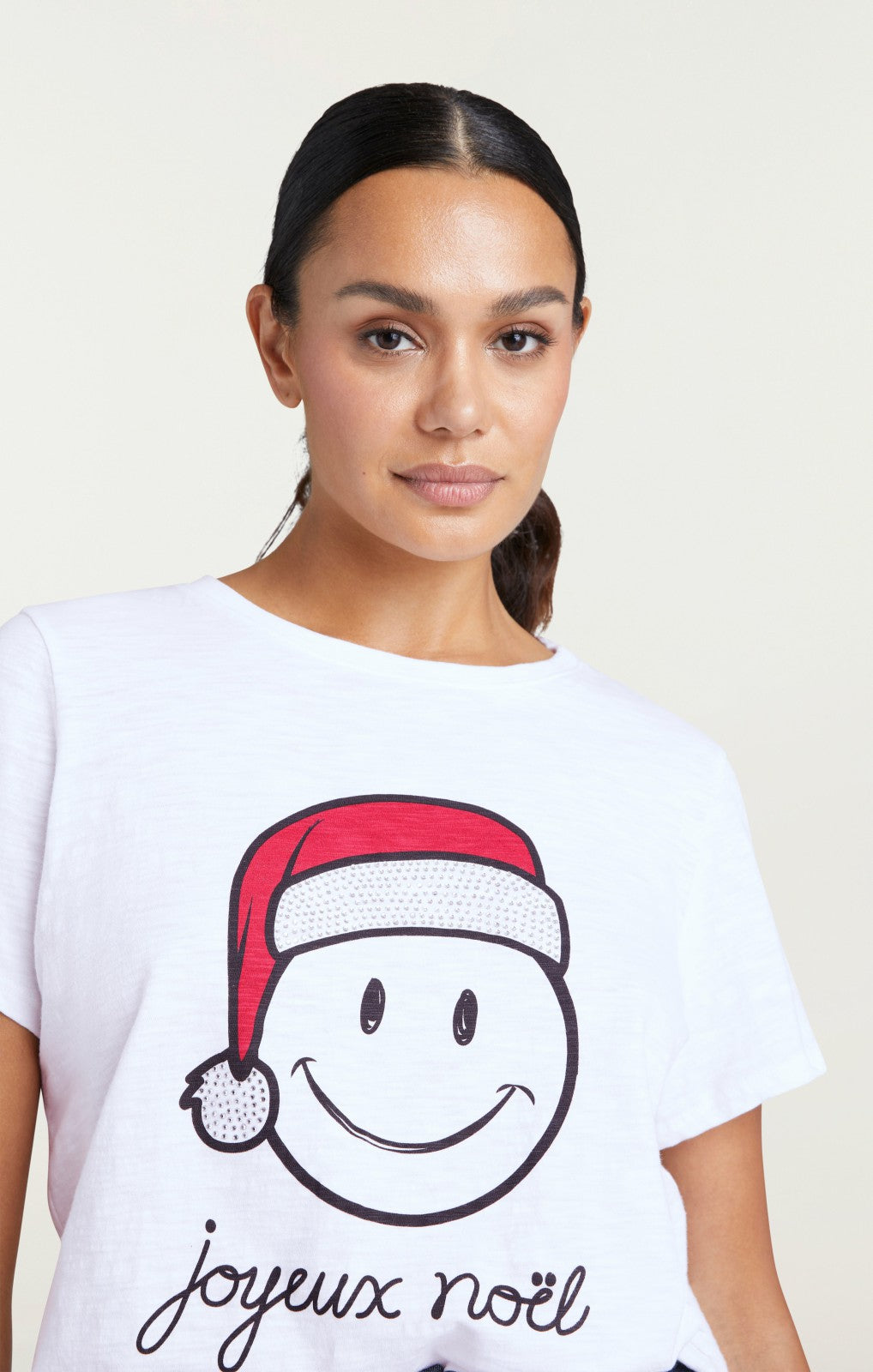 Smiley Joyeux Noel Tee White/Black
