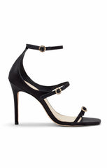 Celeste Satin Sandal Black
