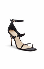 Celeste Satin Sandal Black