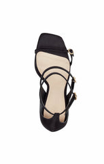 Celeste Satin Sandal Black