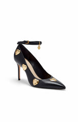 Madison Ankle Strap Pump Black/Gold