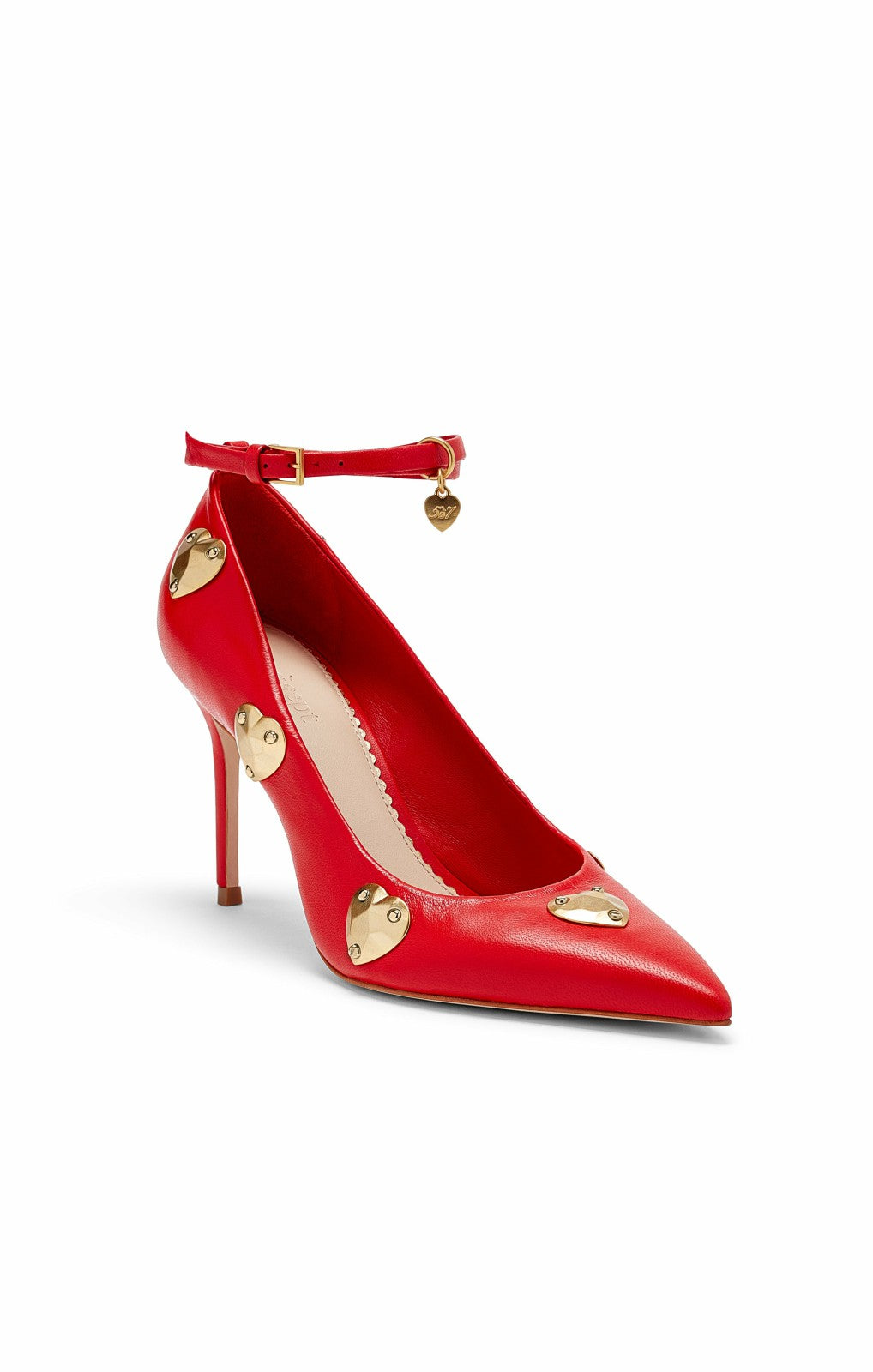 Madison Ankle Strap Pump Cardinal/Gold
