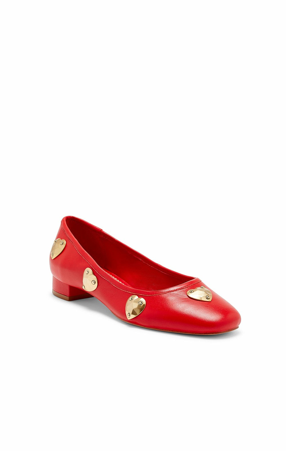 Marin Block Heel Ballet Pump Cardinal/Gold