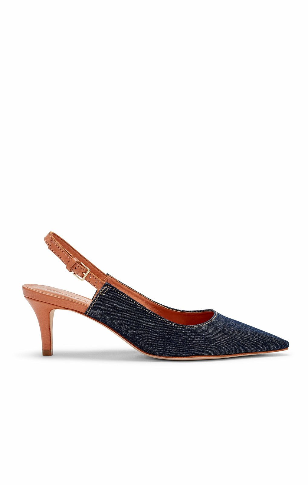 Sylvie Denim Slingback Pump Indigo/Saddle