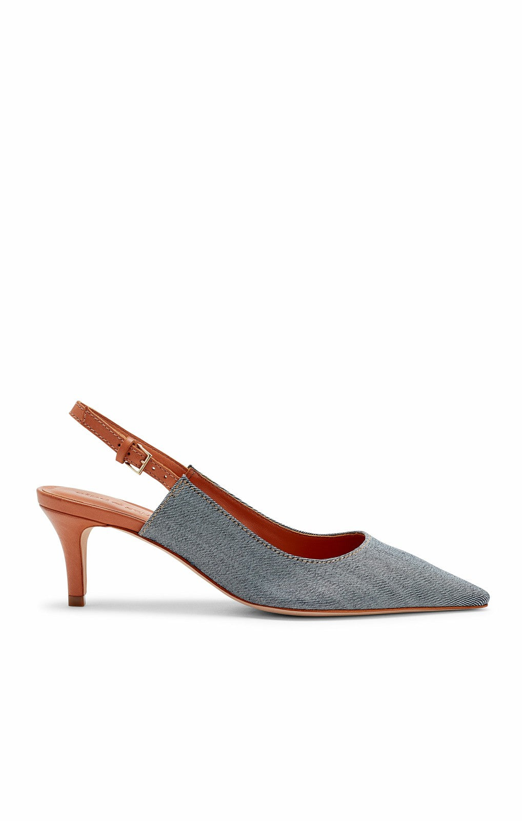 Sylvie Denim Slingback Pump Light Indigo/Saddle