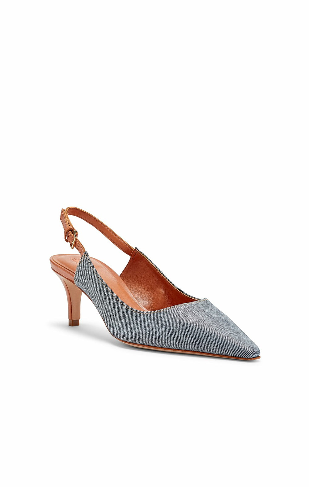 Sylvie Denim Slingback Pump Light Indigo/Saddle