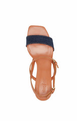Sophie Denim Ankle Strap Sandal Indigo/Saddle