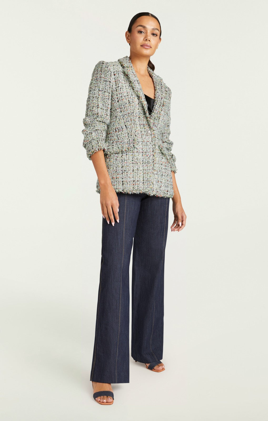 Anya Boucle Khloe Blazer Patina Multi