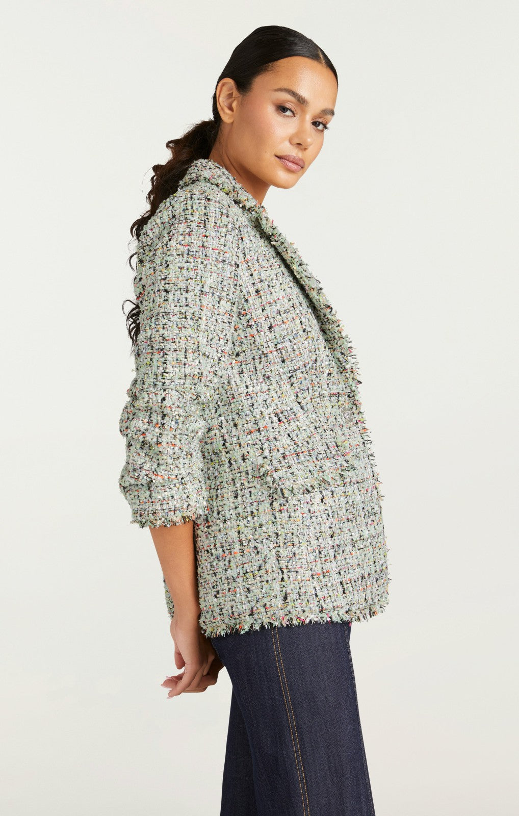 Anya Boucle Khloe Blazer Patina Multi