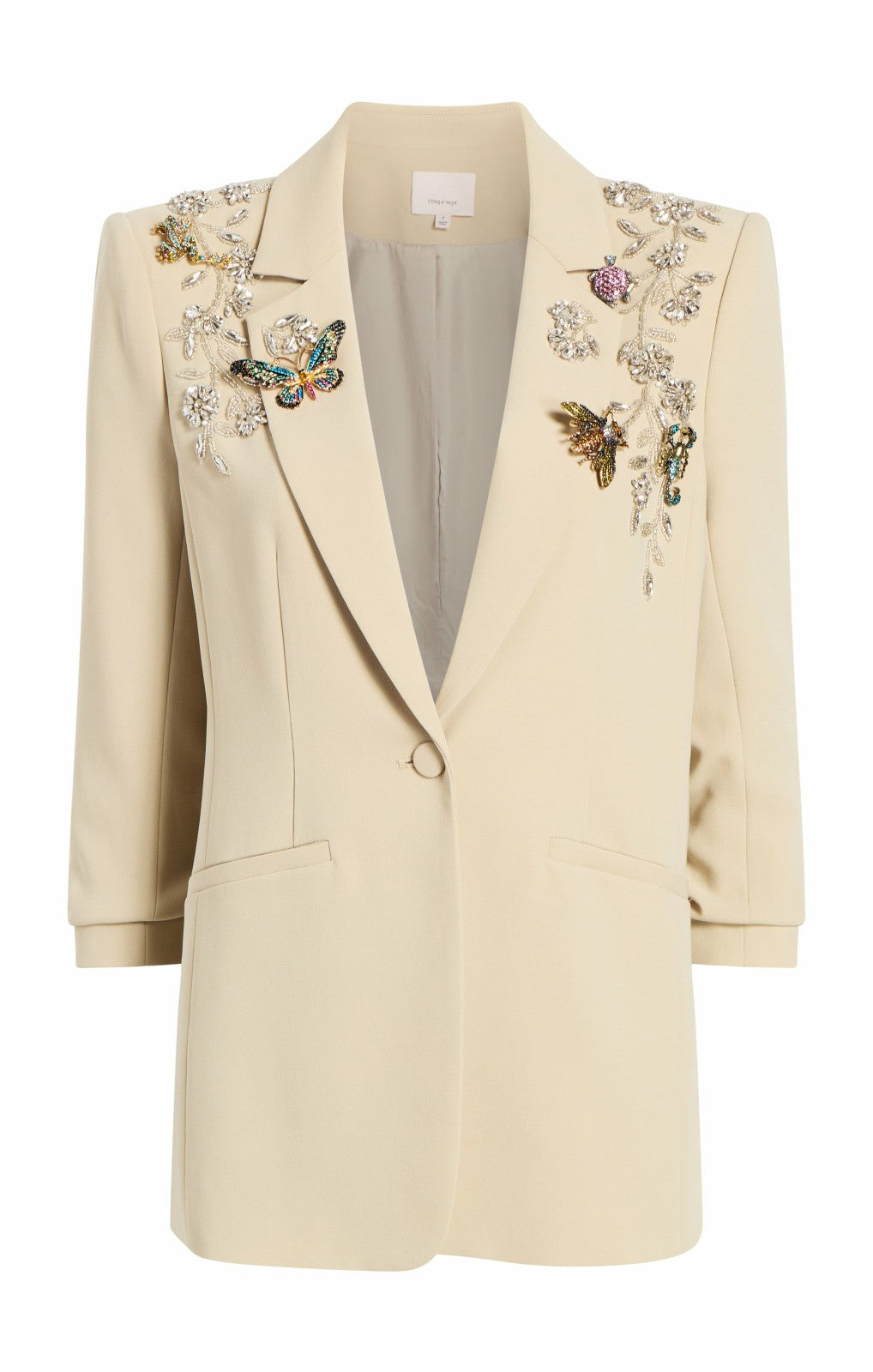 Diamond Vines Khloe Blazer Khaki/Silver