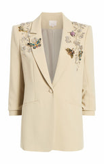 Diamond Vines Khloe Blazer Khaki/Silver