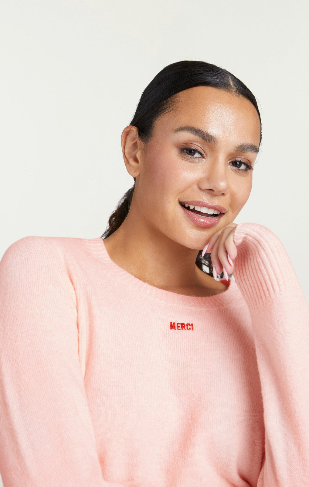 Merci Cropped Pullover Oleander