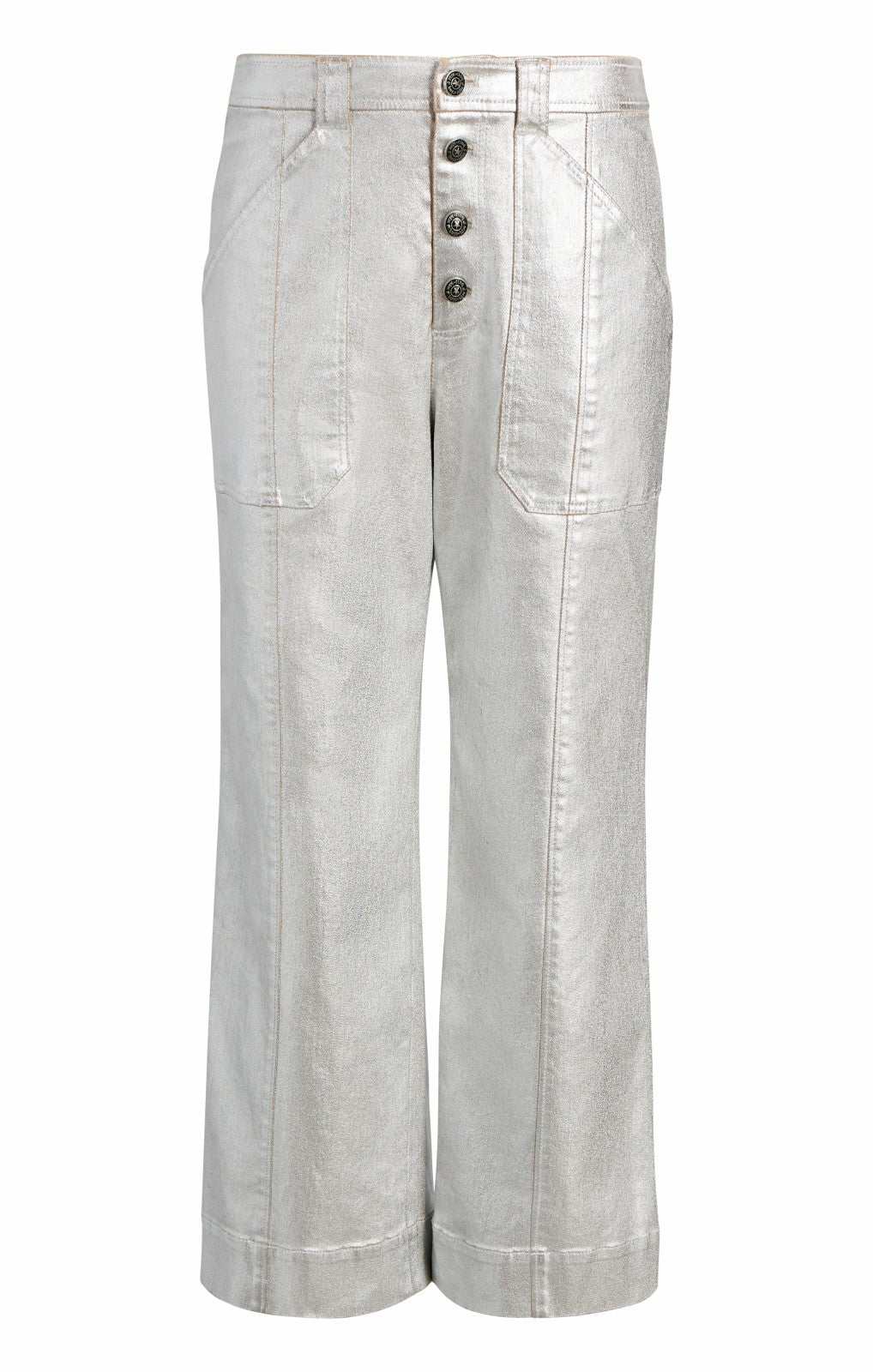Textured Foil Benji Pant Silver