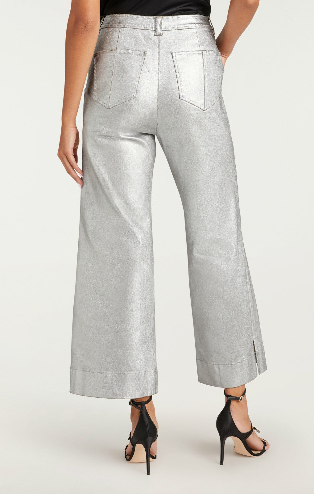Textured Foil Benji Pant Silver
