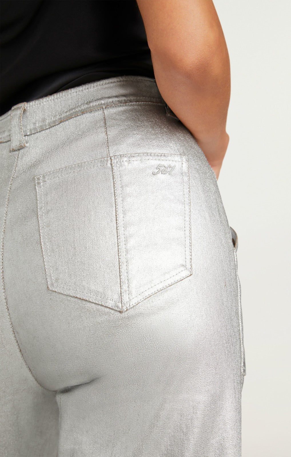 Textured Foil Benji Pant Silver